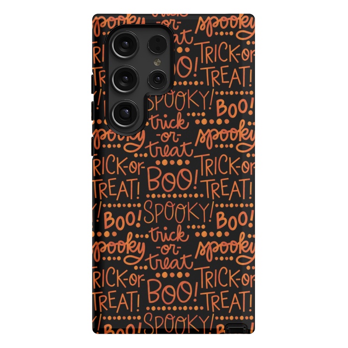 Galaxy S24 Ultra StrongFit Spooky Halloween Lettering by Noonday Design