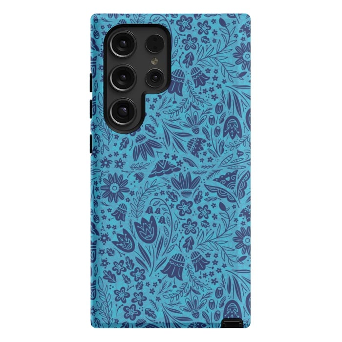 Galaxy S24 Ultra StrongFit Dainty Blue Floral by Noonday Design