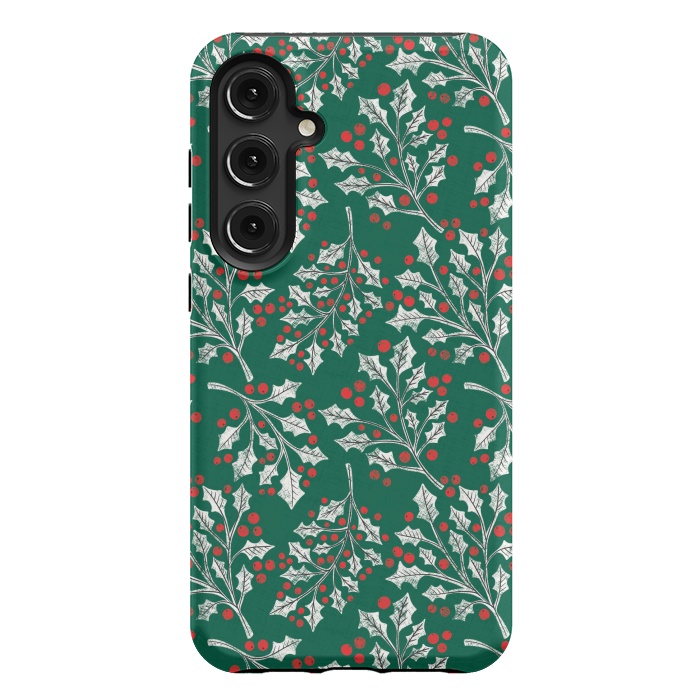 Galaxy S24 Plus StrongFit Boughs of Holly by Noonday Design