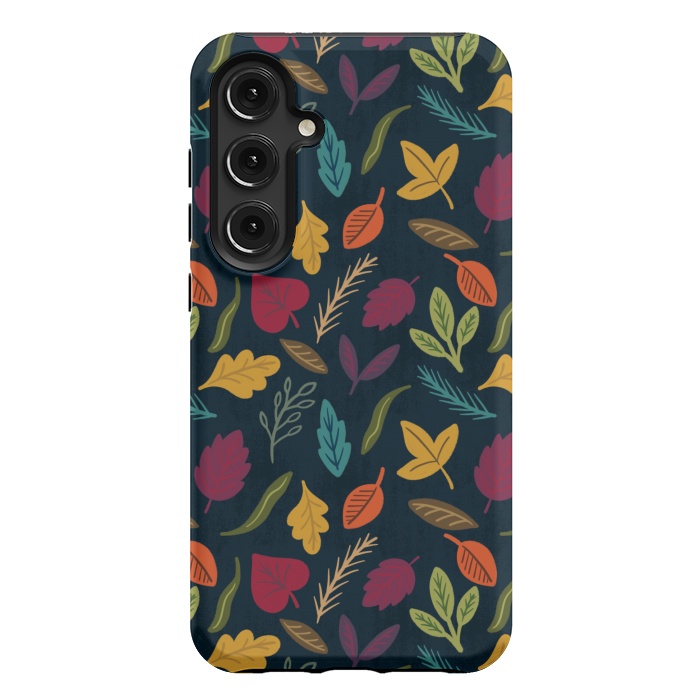 Galaxy S24 Plus StrongFit Bold and Colorful Fall Leaves by Noonday Design