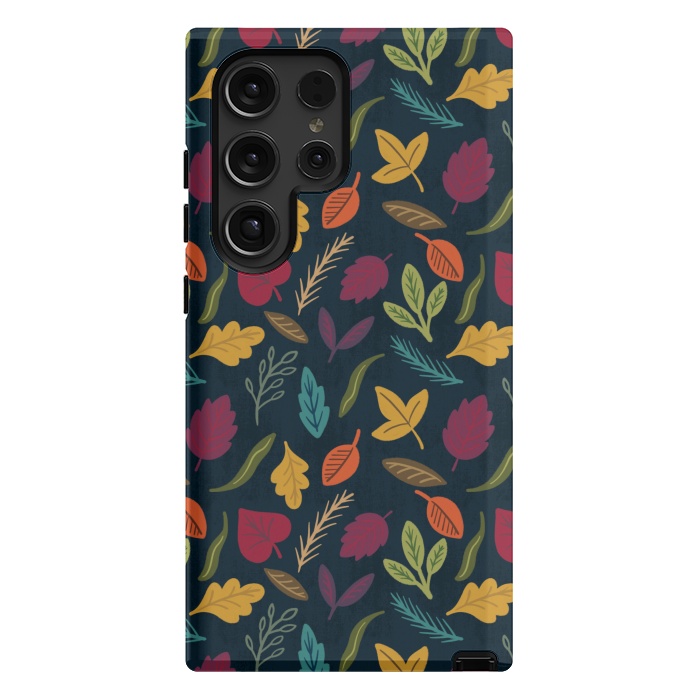 Galaxy S24 Ultra StrongFit Bold and Colorful Fall Leaves by Noonday Design
