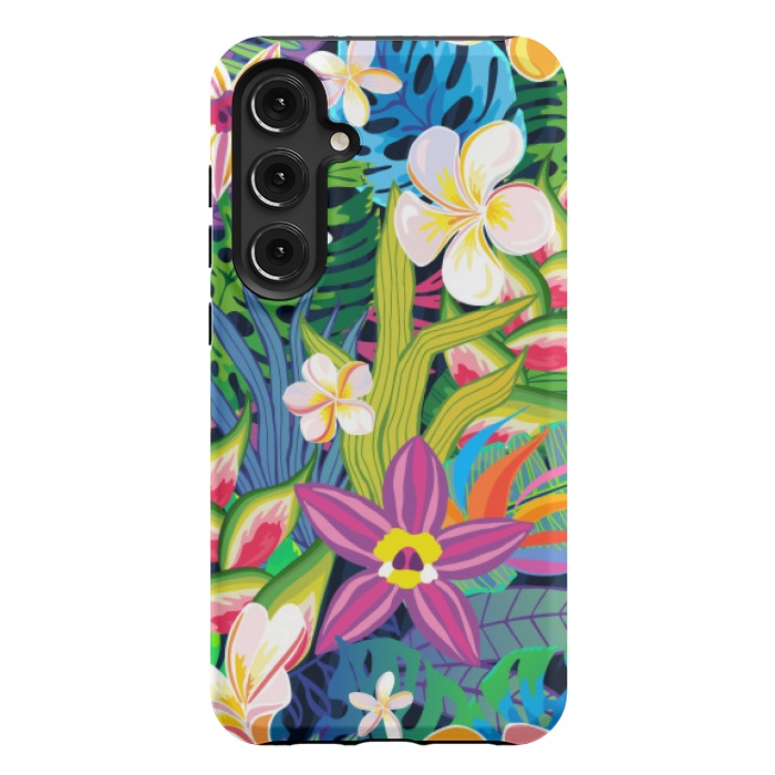 Galaxy S24 Plus StrongFit tropical floral pattern 4  by MALLIKA