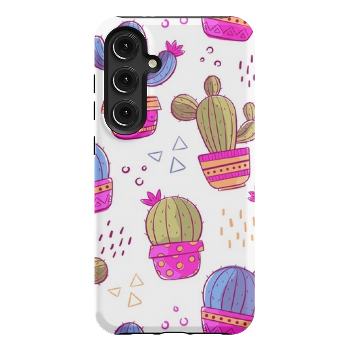 Galaxy S24 Plus StrongFit cactus pattern 45 by MALLIKA