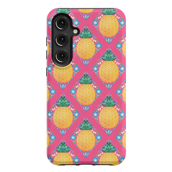 Galaxy S24 Plus StrongFit Bright Pineapple by Noonday Design