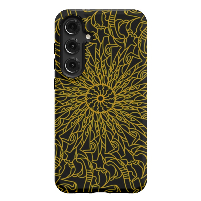 Galaxy S24 Plus StrongFit Golden Mandala Intricate pattern by Josie