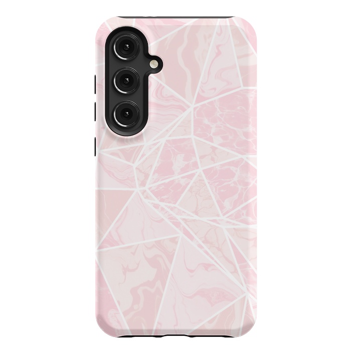 Galaxy S24 Plus StrongFit Pastel candy pink marble by Oana 