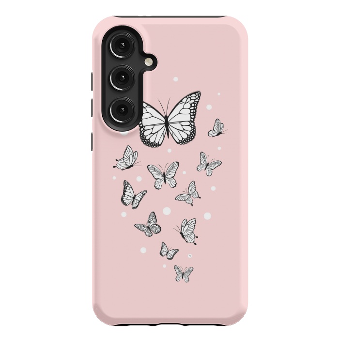 Galaxy S24 Plus StrongFit Pink Butterflies by Martina