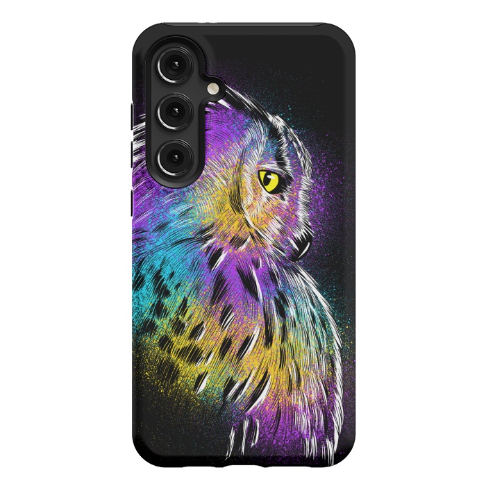Galaxy S24 Plus StrongFit Sketch Owl Colorful by Alberto