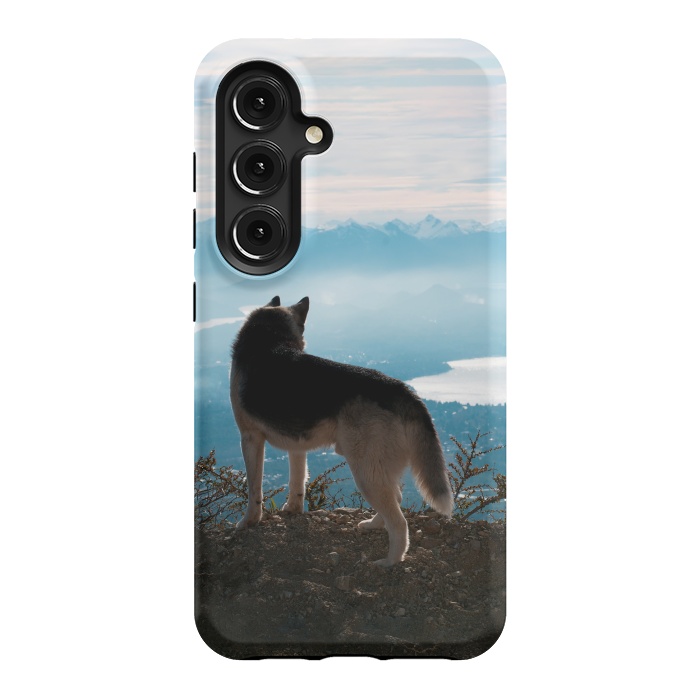 Galaxy S24 StrongFit Wanderlust dog by Laura Nagel