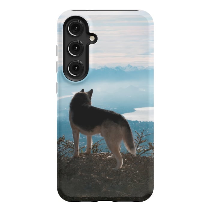 Galaxy S24 Plus StrongFit Wanderlust dog by Laura Nagel