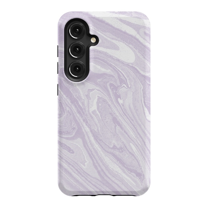 Galaxy S24 StrongFit Pastel Purple lavender liquid marble by Oana 