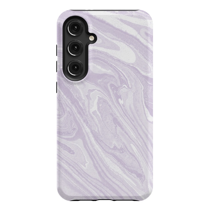 Galaxy S24 Plus StrongFit Pastel Purple lavender liquid marble by Oana 