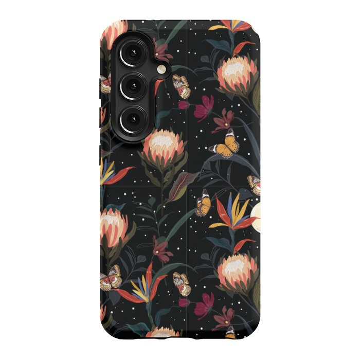 Galaxy S24 StrongFit copper floral pattern by MALLIKA