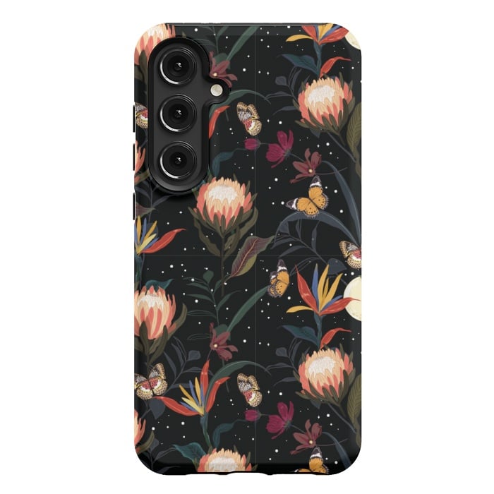 Galaxy S24 Plus StrongFit copper floral pattern by MALLIKA