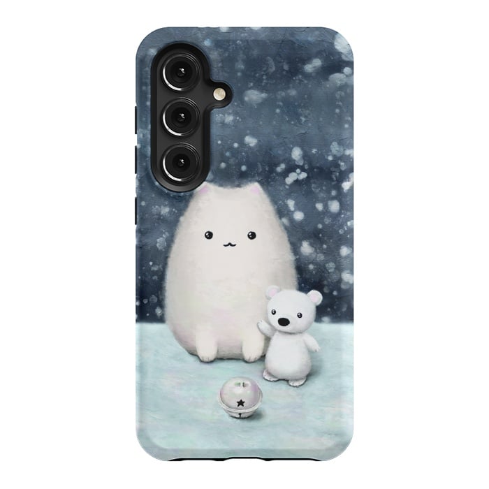 Galaxy S24 StrongFit Winter cat by Laura Nagel