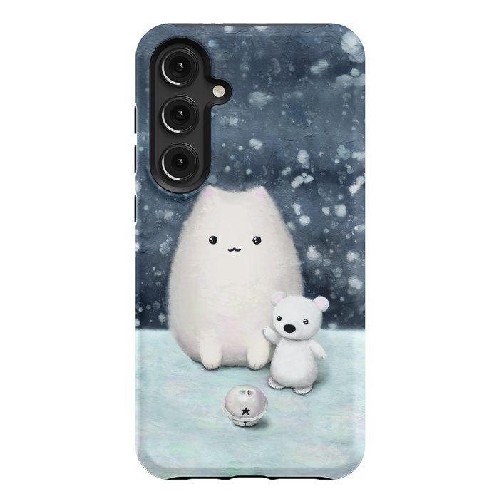 Galaxy S24 Plus StrongFit Winter cat by Laura Nagel
