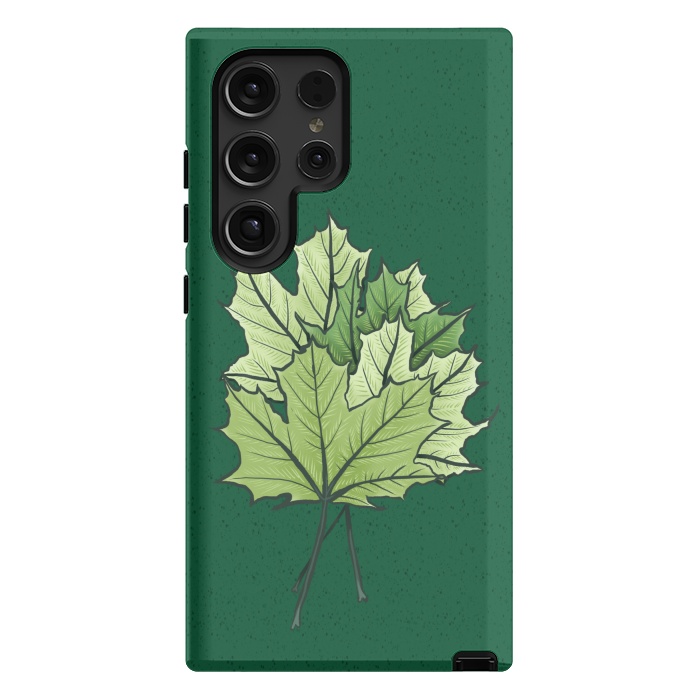 Galaxy S24 Ultra StrongFit Green Maple Leaves In Spring by Boriana Giormova