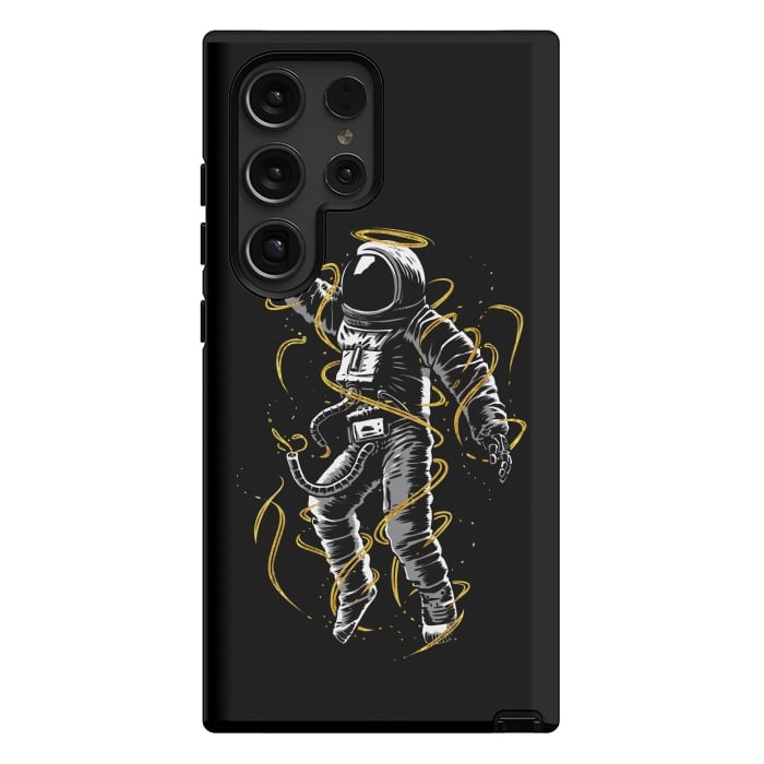 Galaxy S24 Ultra StrongFit Astronaut lines gold by Alberto