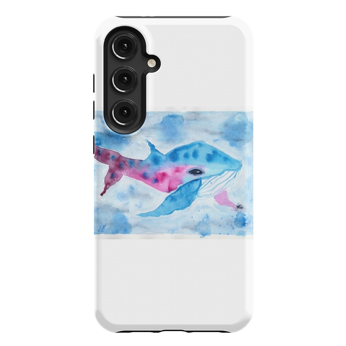 Galaxy S24 Plus StrongFit Baby whale watercolor by ArtKingdom7