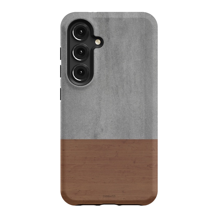 Galaxy S24 StrongFit Concrete-Touch of a Wood by ''CVogiatzi.