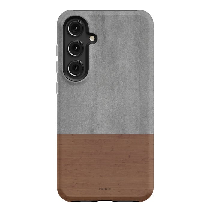 Galaxy S24 Plus StrongFit Concrete-Touch of a Wood by ''CVogiatzi.