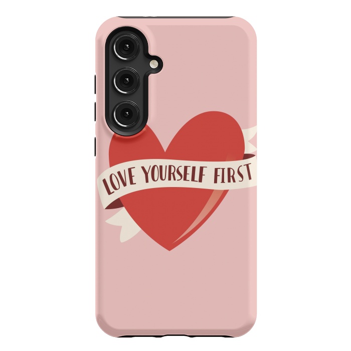 Galaxy S24 Plus StrongFit Love Yourself First, Happy Valentine's Day by Jelena Obradovic