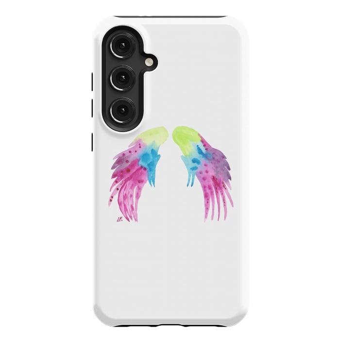 Galaxy S24 Plus StrongFit Angel wings watercolor  by ArtKingdom7