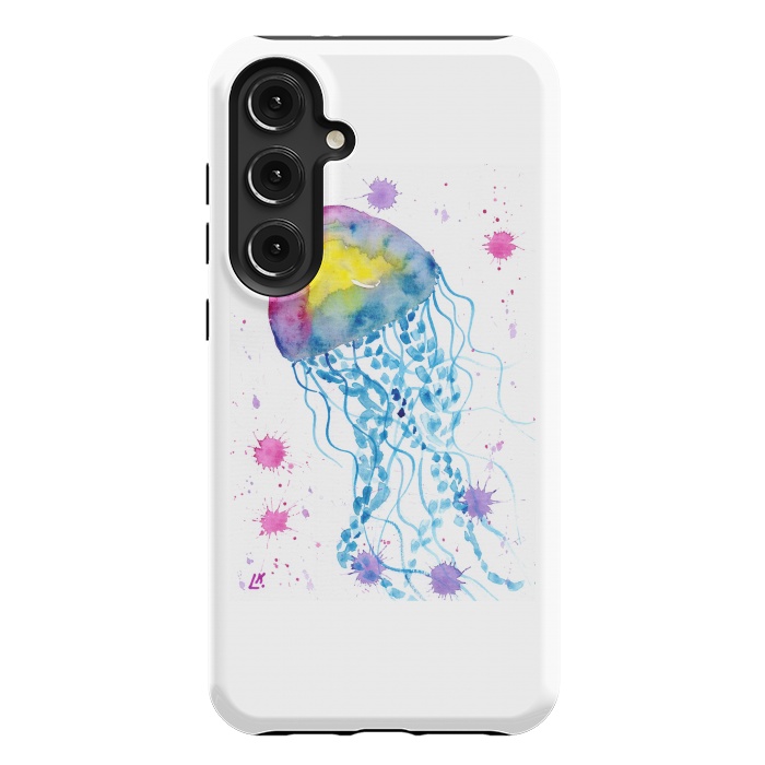 Galaxy S24 Plus StrongFit Jellyfish watercolor 22 by ArtKingdom7
