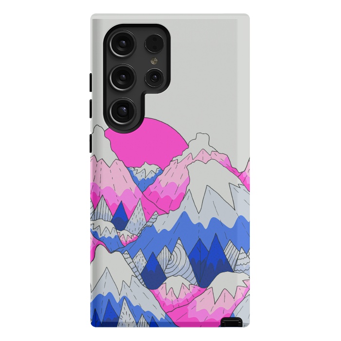 Galaxy S24 Ultra StrongFit The hot pink and blue peaks by Steve Wade (Swade)