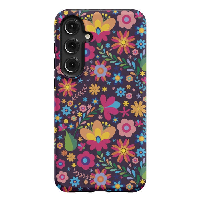 Galaxy S24 Plus StrongFit Pink and Yellow Flower Party by ArtsCase