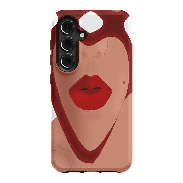 Galaxy S24 StrongFit Mirrored Lips - Valentines Edition Design by Anima Tea Story