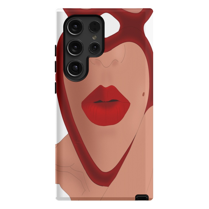Galaxy S24 Ultra StrongFit Mirrored Lips - Valentines Edition Design by Anima Tea Story