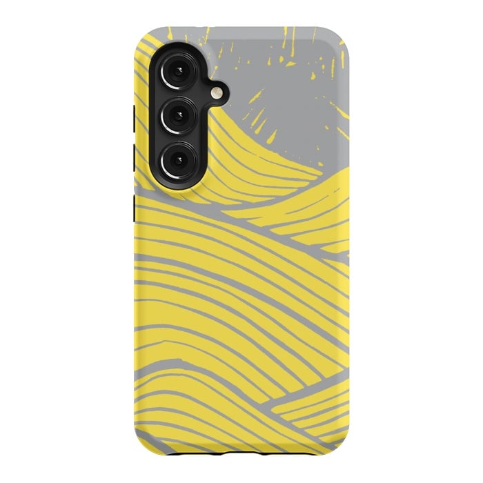 Galaxy S24 StrongFit The yellow waves by Steve Wade (Swade)