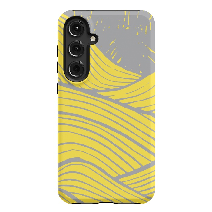 Galaxy S24 Plus StrongFit The yellow waves by Steve Wade (Swade)