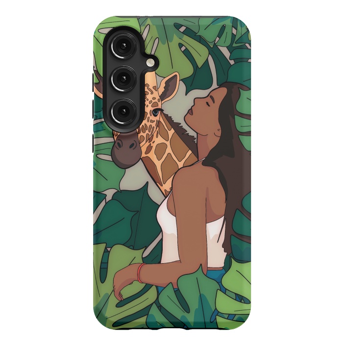 Galaxy S24 Plus StrongFit The green jungle girl by Steve Wade (Swade)