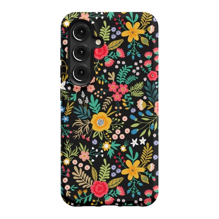 Galaxy S24 StrongFit Elegant Floral Pattern by ArtsCase