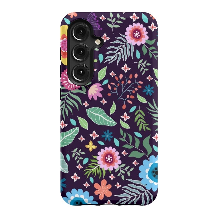 Galaxy S24 StrongFit Colourful Flowers by ArtsCase