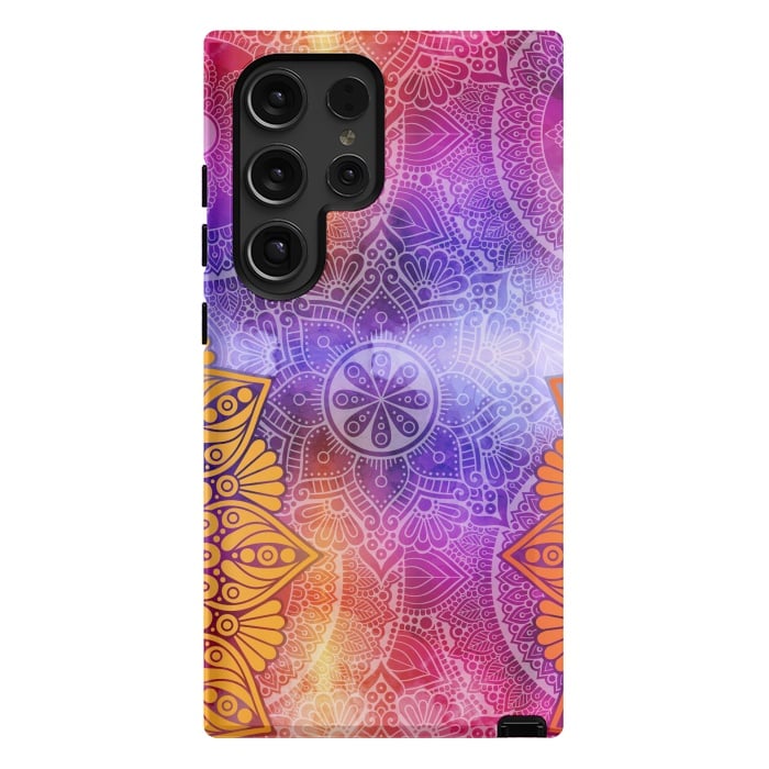 Galaxy S24 Ultra StrongFit Mandala Pattern with bright Colors by ArtsCase