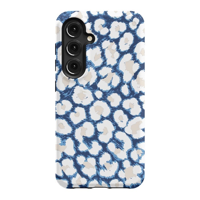 Galaxy S24 StrongFit Blue-Cream Cozy Surface by ''CVogiatzi.