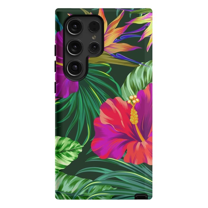 Galaxy S24 Ultra StrongFit Cute Tropical Floral Pattern XVI by ArtsCase