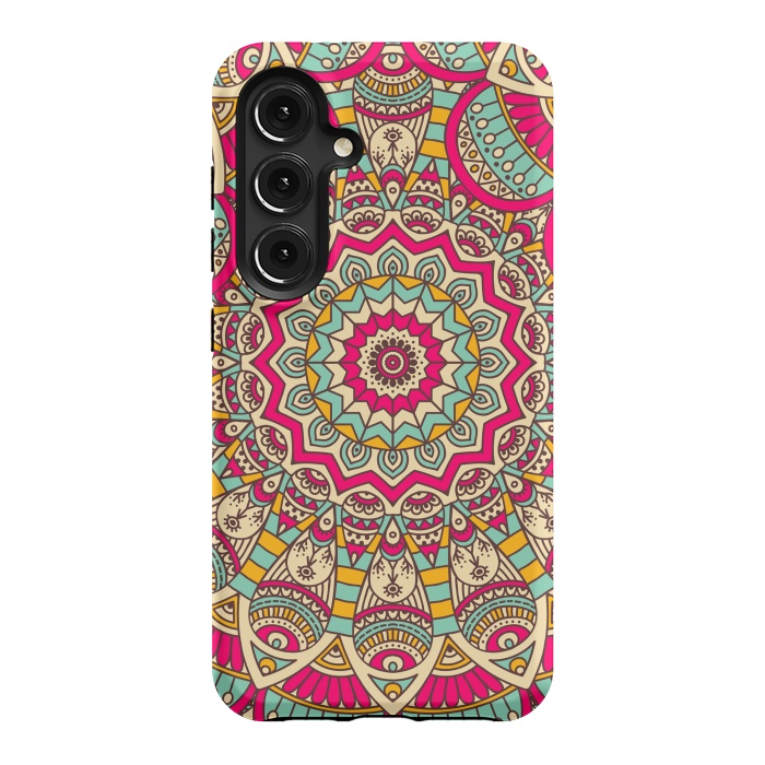 Galaxy S24 StrongFit Ethnic floral seamless and Madala pattern by ArtsCase
