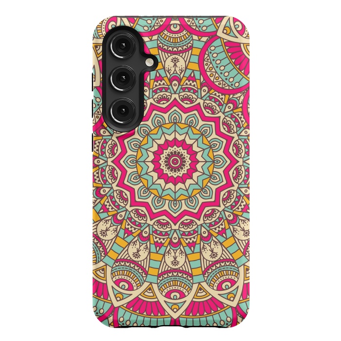 Galaxy S24 Plus StrongFit Ethnic floral seamless and Madala pattern by ArtsCase