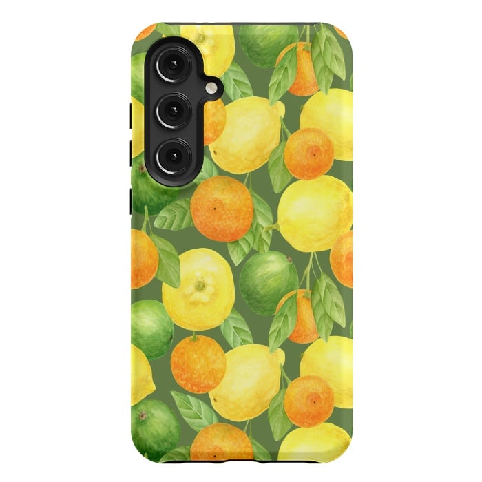 Galaxy S24 Plus StrongFit summer fruits lemons and oranges by haroulita