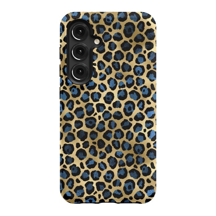 Galaxy S24 StrongFit blue leopard print by haroulita