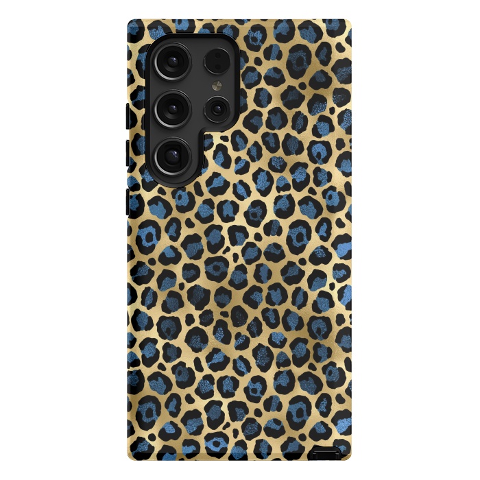 Galaxy S24 Ultra StrongFit blue leopard print by haroulita