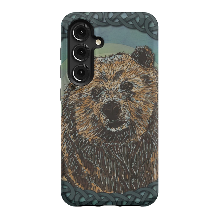 Galaxy S24 StrongFit Brown Bear by Lotti Brown