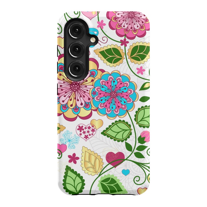Galaxy S24 StrongFit Design Floral Pattern by ArtsCase