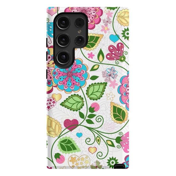 Galaxy S24 Ultra StrongFit Design Floral Pattern by ArtsCase