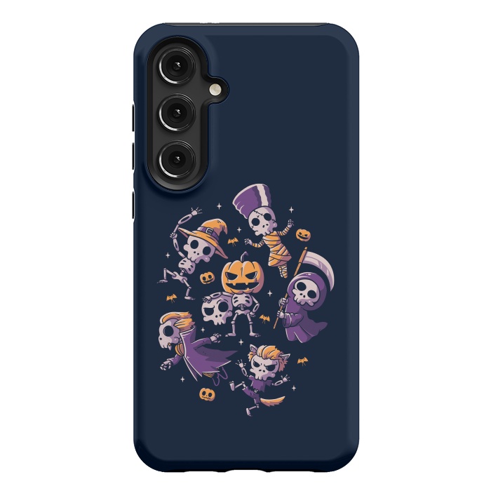 Galaxy S24 Plus StrongFit Halloween Skulls by eduely