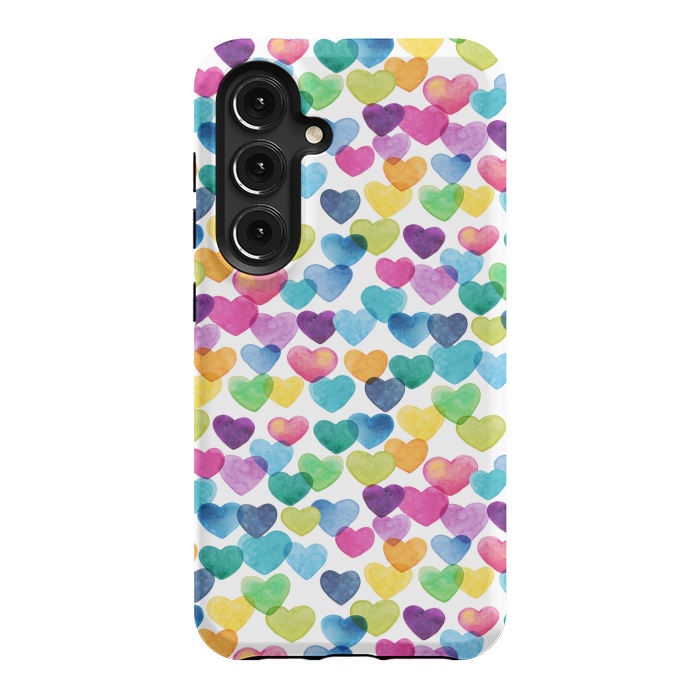 Galaxy S24 StrongFit Scattered Love Hearts by gingerlique